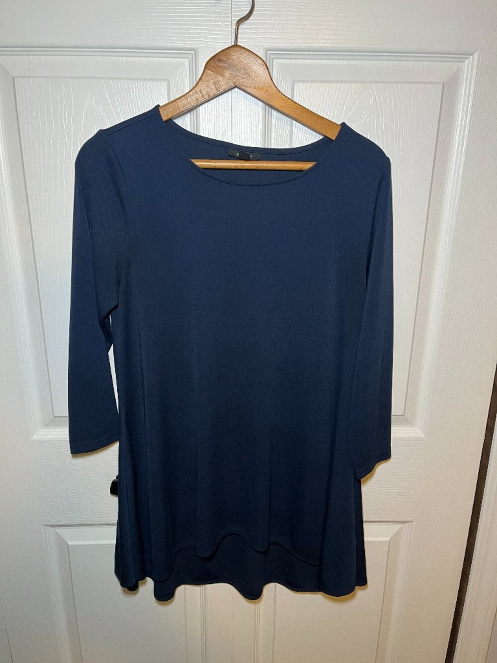 Alfani Navy Blue Flowy Swing Top Medium